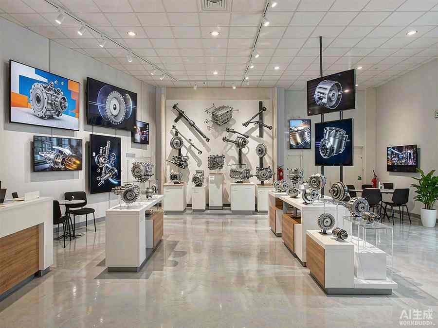 汽配展厅与数字展示屏