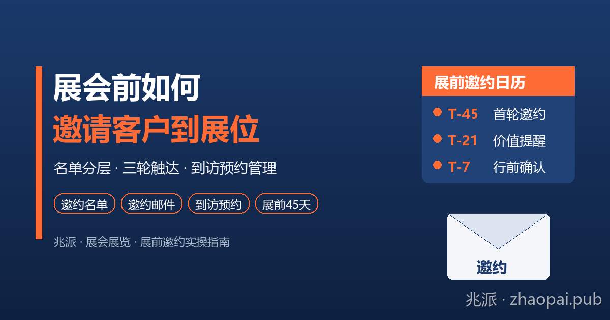 展会前如何邀请客户到展位？邀约名单分层、三轮触达时间轴与到访预约管理