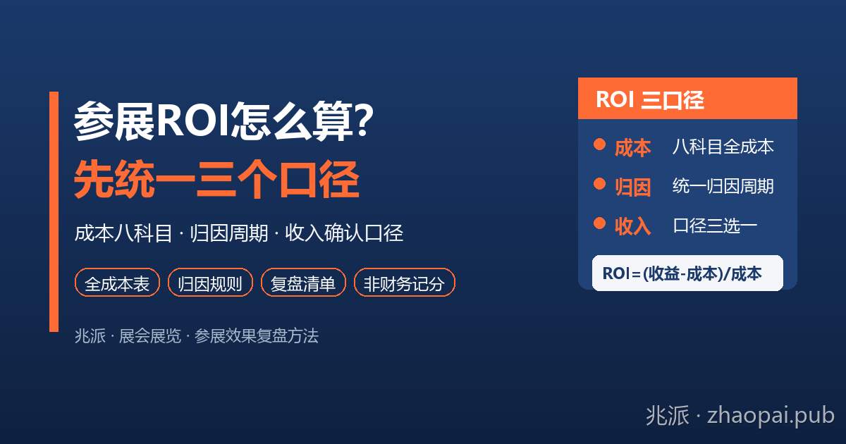 参展ROI怎么算？成本口径、归因周期与收入确认的三步统一法（附复盘清单）