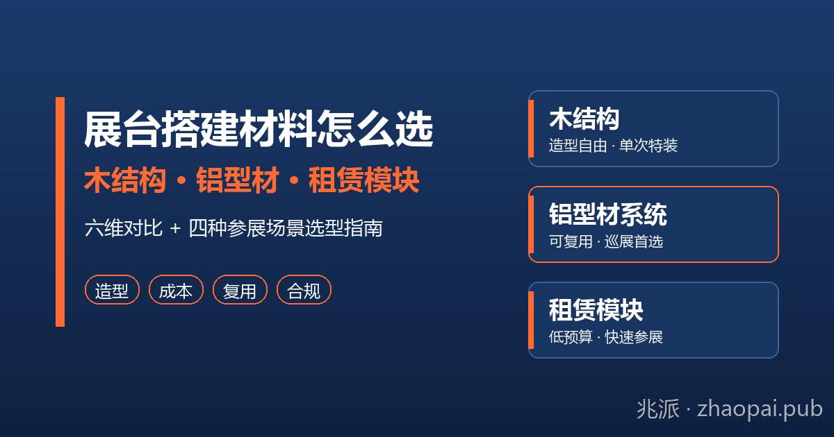 展台搭建材料怎么选？木结构、铝型材与租赁模块六维对比及场景选型指南