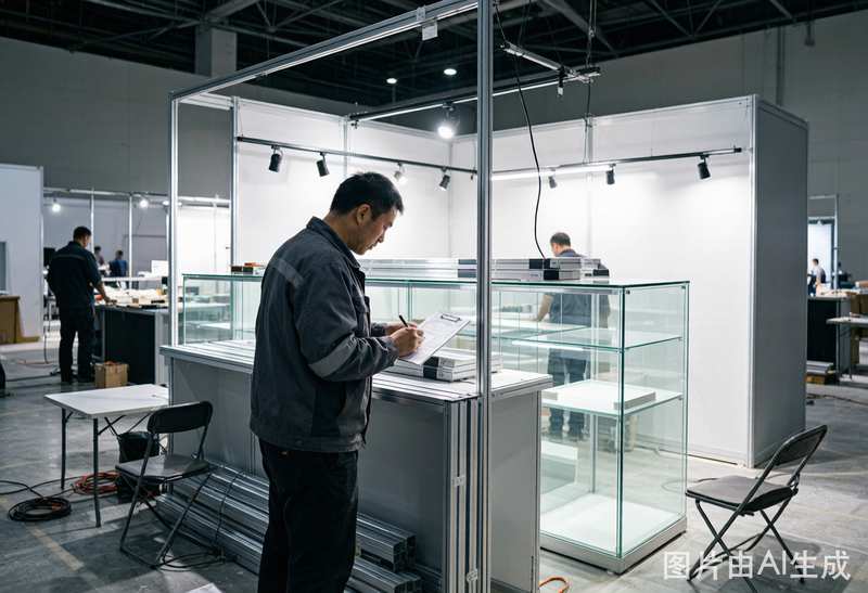 展会现场展具清点验收_展台搭建展具租赁