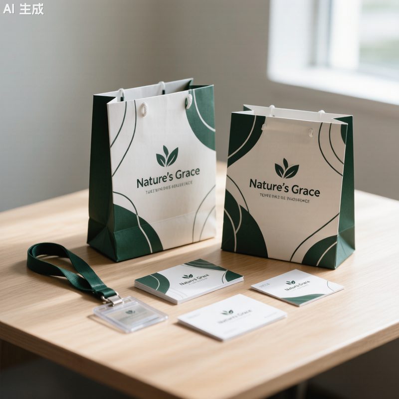 统一品牌标识的展会物料礼袋名片