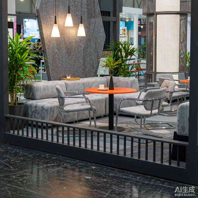 展台洽谈区降噪实景图
