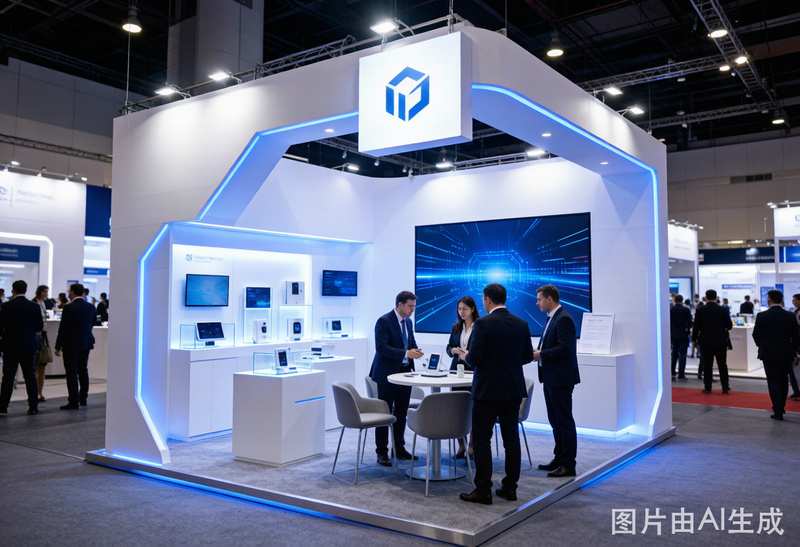 36平米高端特装展台完工效果_展台搭建价格
