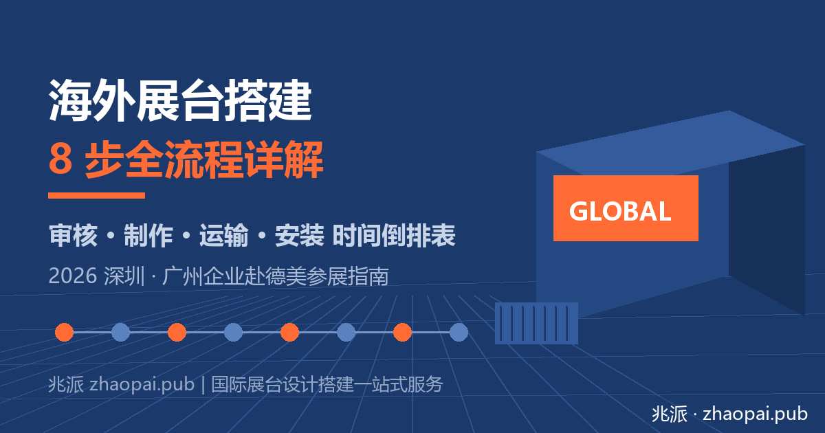 海外展台搭建全流程详解：2026深圳广州企业赴德国美国参展8步时间倒排与避坑指南